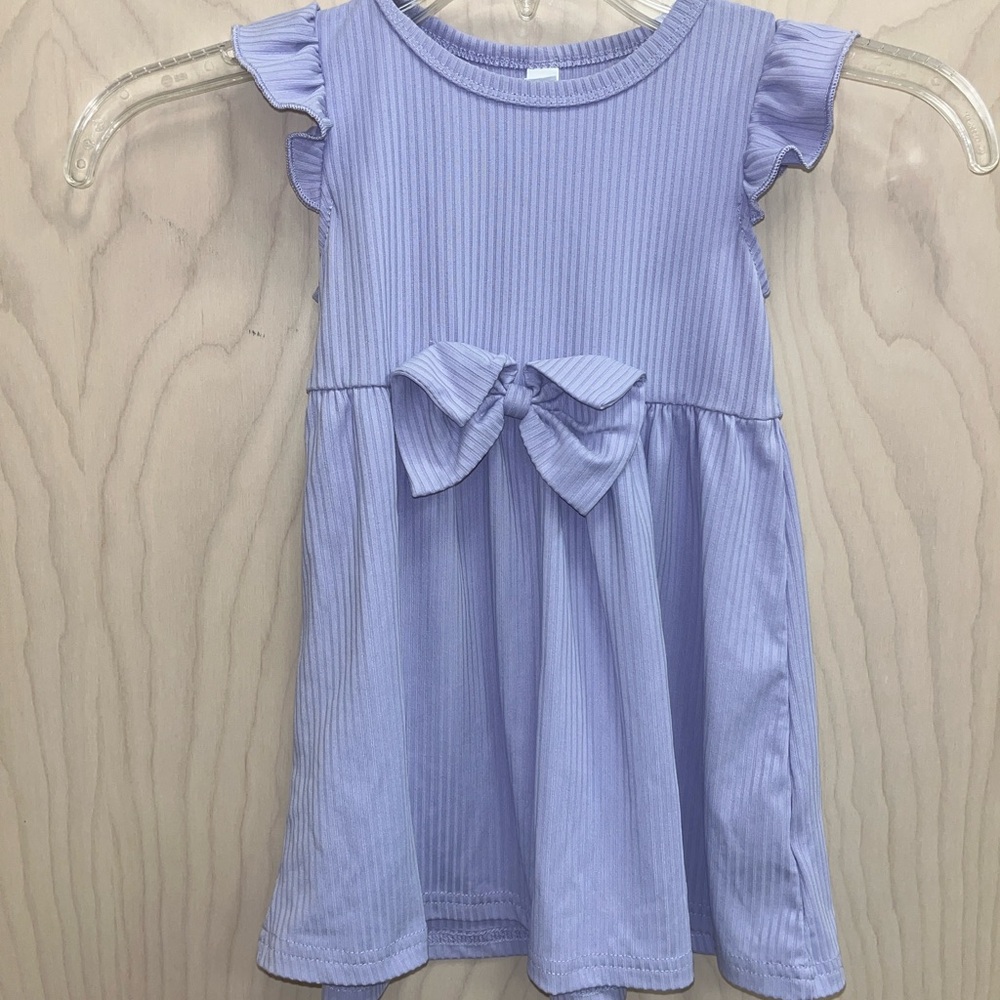 Lavender Kids Dress with Bow